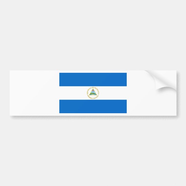 Autocollant De Voiture Drapeau du Nicaragua (Devant)