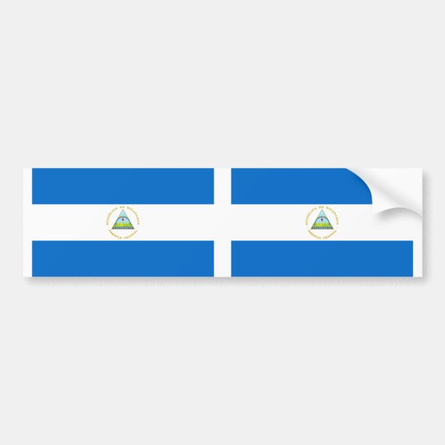 Autocollant De Voiture Drapeau du Nicaragua (Devant)