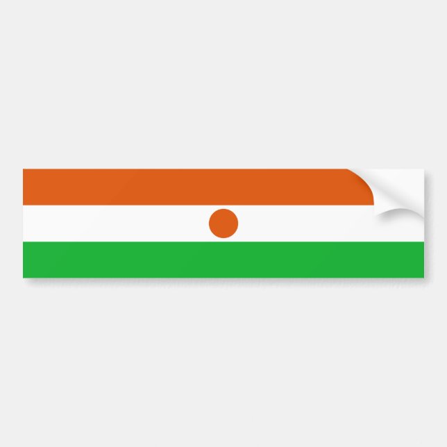 Autocollant De Voiture Drapeau du Niger (Devant)