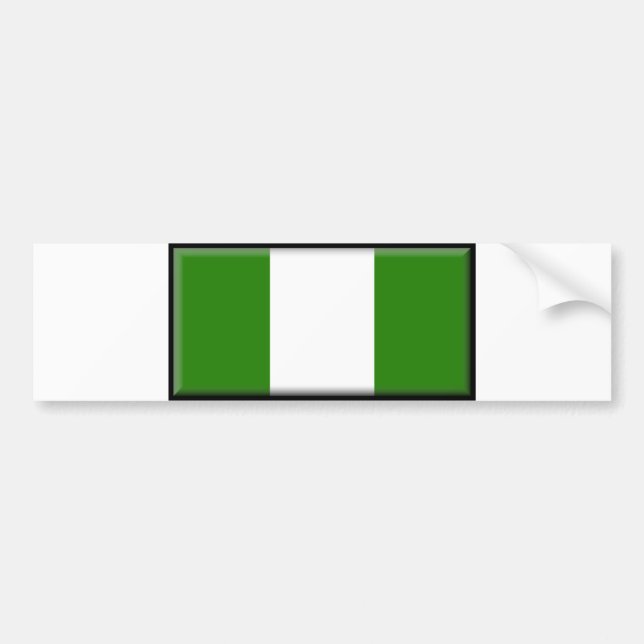 Autocollant De Voiture Drapeau du Nigéria (Devant)
