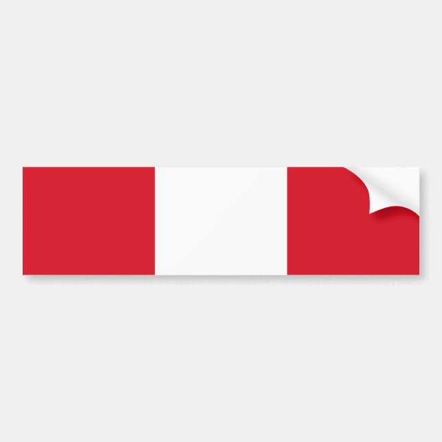 Autocollant De Voiture Drapeau du Pérou (Devant)