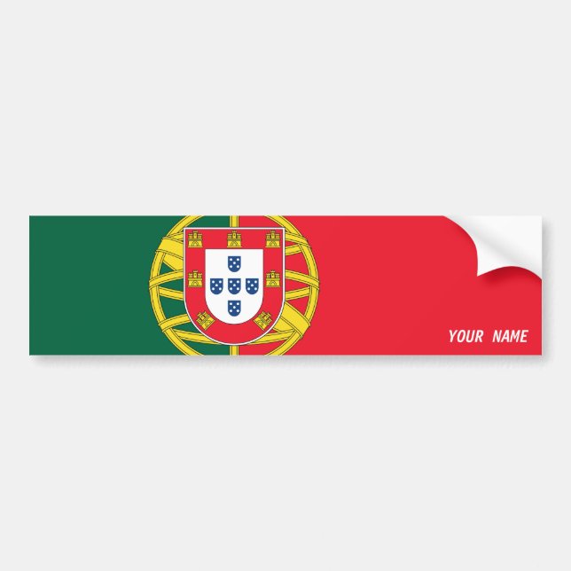 Autocollant De Voiture Drapeau du Portugal (Devant)