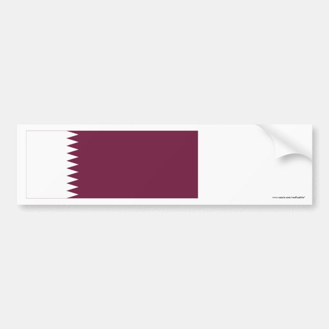 Autocollant De Voiture Drapeau du Qatar (Devant)