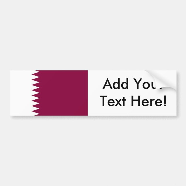 Autocollant De Voiture Drapeau du Qatar (Devant)