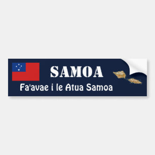 Autocollant De Voiture Drapeau du Samoa + Adhésif pour pare-chocs de