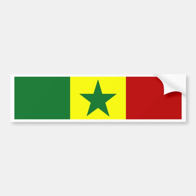 Autocollant De Voiture Drapeau du Sénégal (Devant)