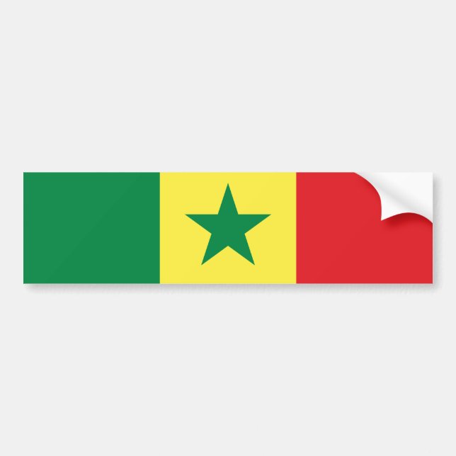 Autocollant De Voiture Drapeau du Sénégal (Devant)