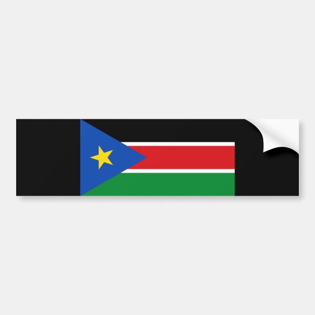 Autocollant De Voiture Drapeau du Soudan du Sud (Afrique) (Devant)