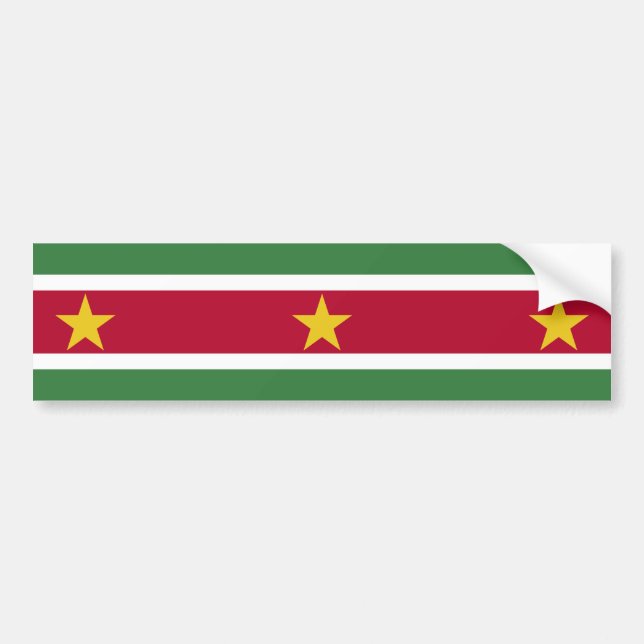 Autocollant De Voiture Drapeau du Suriname (Devant)