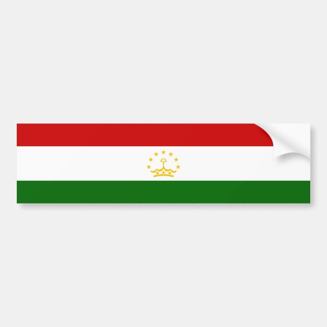Autocollant De Voiture Drapeau du Tadjikistan (Devant)