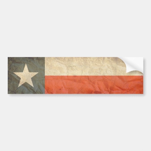Autocollant De Voiture Drapeau du Texas âgé (Devant)