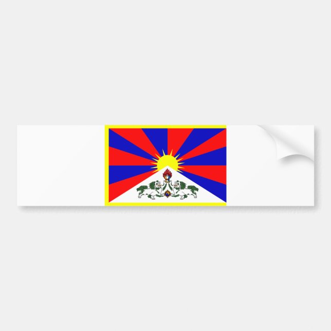 Autocollant De Voiture Drapeau du Thibet (Devant)