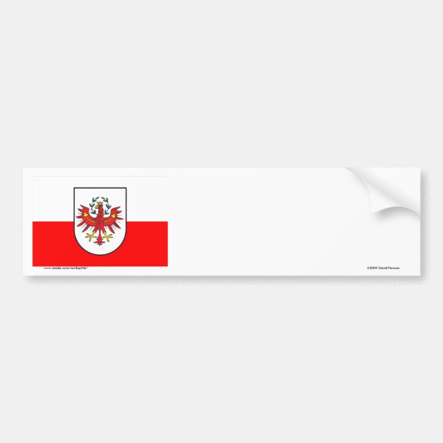 Autocollant De Voiture Drapeau du Tyrol, Autriche (Devant)