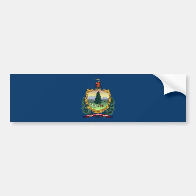 Autocollant De Voiture Drapeau du Vermont (Devant)