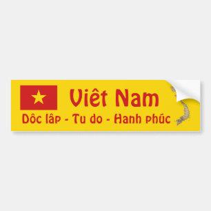 Autocollant De Voiture Drapeau du Vietnam + Adhésif pour pare-chocs de