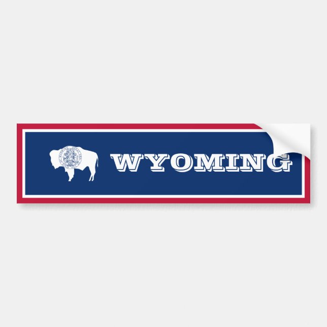 Autocollant De Voiture Drapeau du Wyoming (Devant)