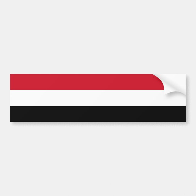 Autocollant De Voiture Drapeau du Yémen (Devant)