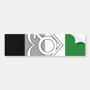 Autocollant De Voiture Drapeau et symbole de fierté androphile