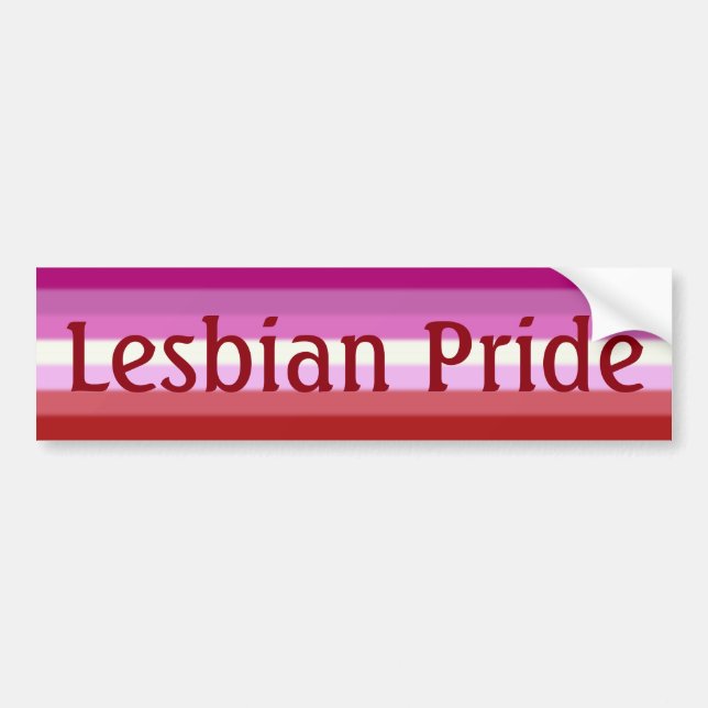 Autocollant De Voiture Drapeau Falln Lesbian Pride (Texte) (Devant)