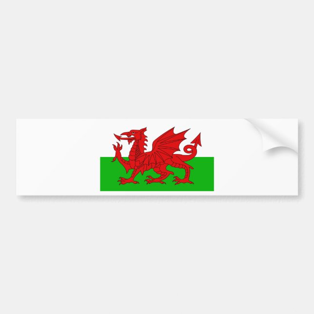 Autocollant De Voiture Drapeau Gallois / Pays de Galles - Cymru haute qua (Devant)