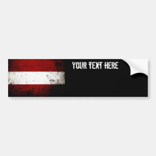 Autocollant De Voiture Drapeau grunge noir de l'Autriche
