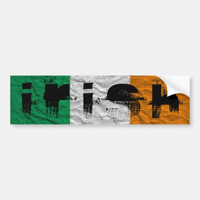 Autocollant De Voiture drapeau irlandais (Devant)
