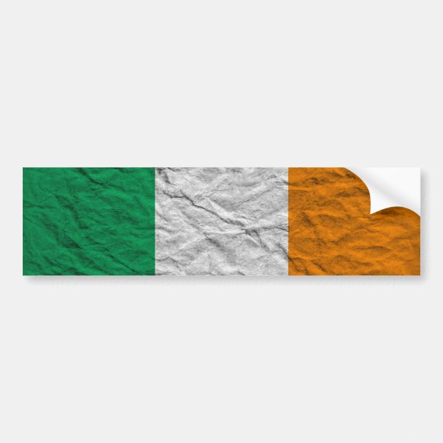 Autocollant De Voiture drapeau irlandais (Devant)