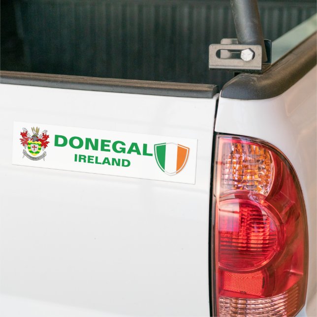 Autocollant De Voiture Drapeau irlandais de la crête du Donegal (Sur camion)