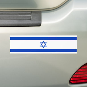 Autocollant De Voiture Drapeau Israël rectangulaire
