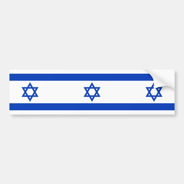 Autocollant De Voiture Drapeau israélien (Israël) (Devant)