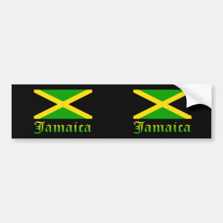 Autocollant De Voiture Drapeau jamaïcain, noir, vert et jaune