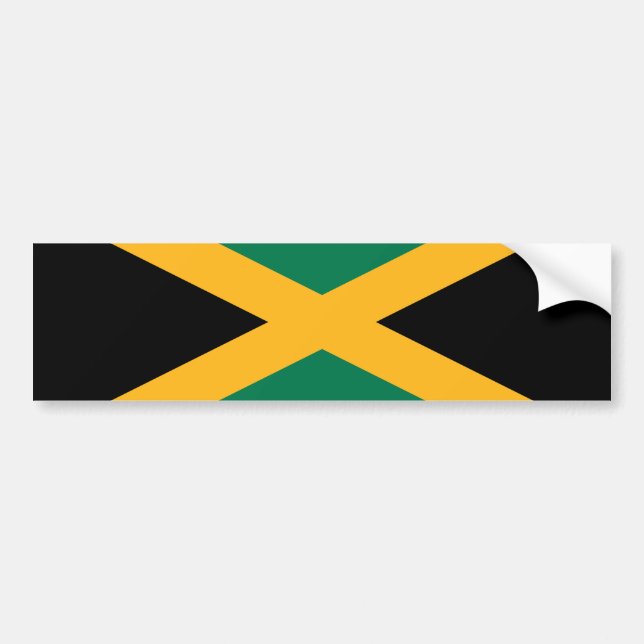 Autocollant De Voiture Drapeau Jamaïque (Devant)