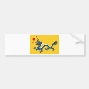 Autocollant De Voiture Drapeau jaune impérial de dragon, dynastie de Qin