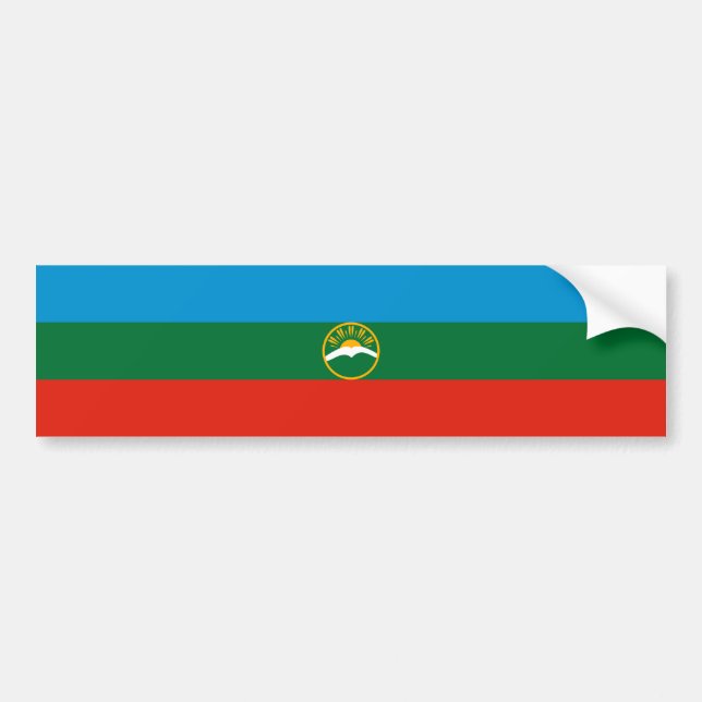 Autocollant De Voiture Drapeau Karachay Cherkessia (Devant)