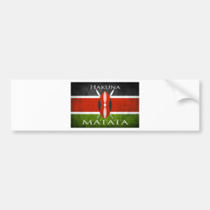 Autocollant De Voiture Drapeau kenyan Hakuna Matata