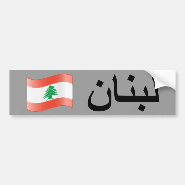 Autocollant De Voiture Drapeau libanais Bumpersticker (Devant)