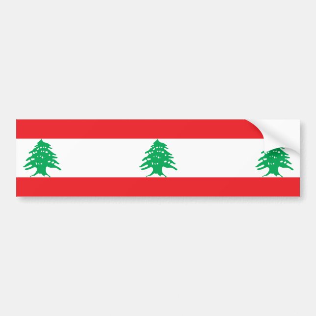 Autocollant De Voiture Drapeau libanais (Drapeau libanais) (Devant)