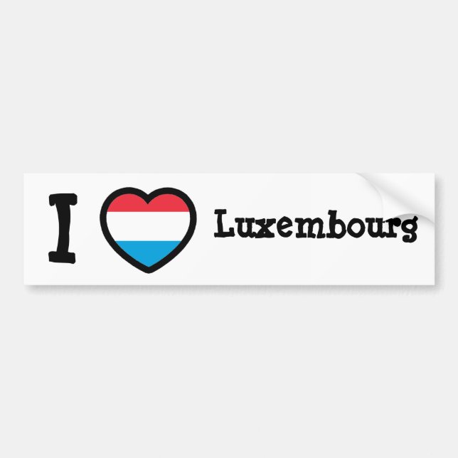 Autocollant De Voiture Drapeau Luxembourg (Devant)