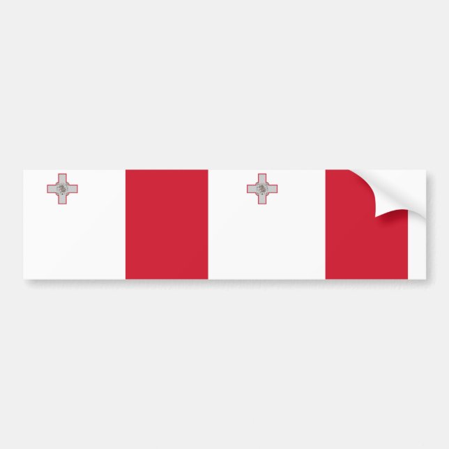 Autocollant De Voiture Drapeau Malte, Malte (Devant)