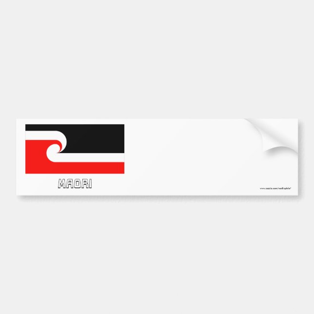 Autocollant De Voiture Drapeau maori avec le nom (Devant)