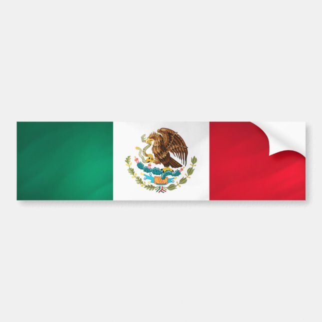 Autocollant De Voiture Drapeau mexicain (Devant)