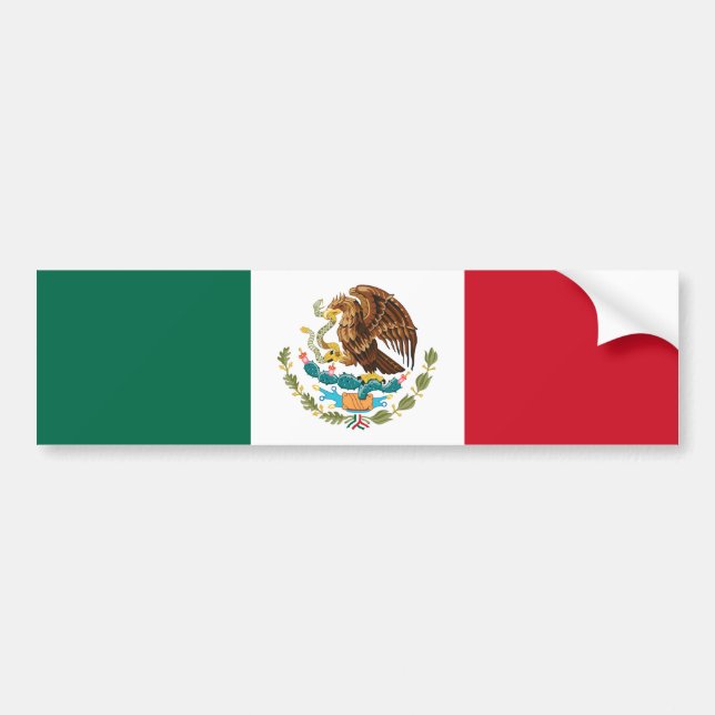 Autocollant De Voiture Drapeau mexicain - Drapeau mexicain (Devant)