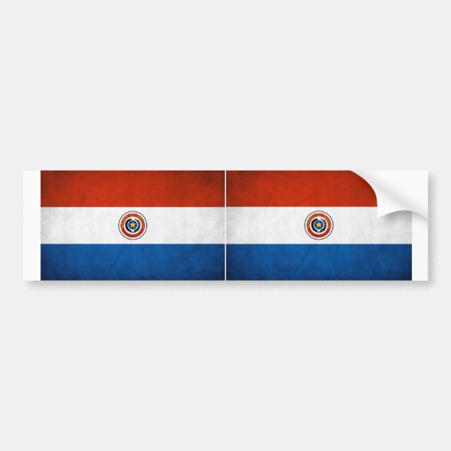 Autocollant De Voiture Drapeau national du Paraguay (Devant)