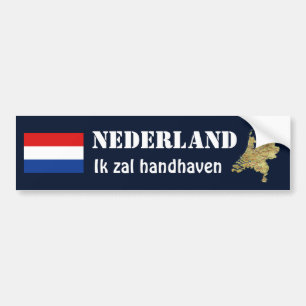 Autocollant De Voiture Drapeau néerlandais + Adhésif pour pare-chocs de