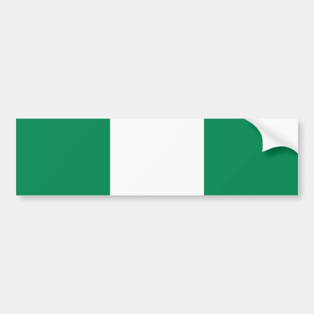 Autocollant De Voiture Drapeau nigérian (Devant)