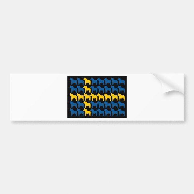 Autocollant De Voiture Drapeau noir de la Suède Dala (Devant)