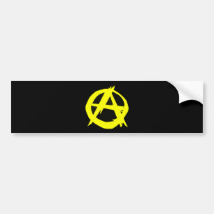 Autocollant De Voiture Drapeau noir et jaune de capitalisme d'Anarcho