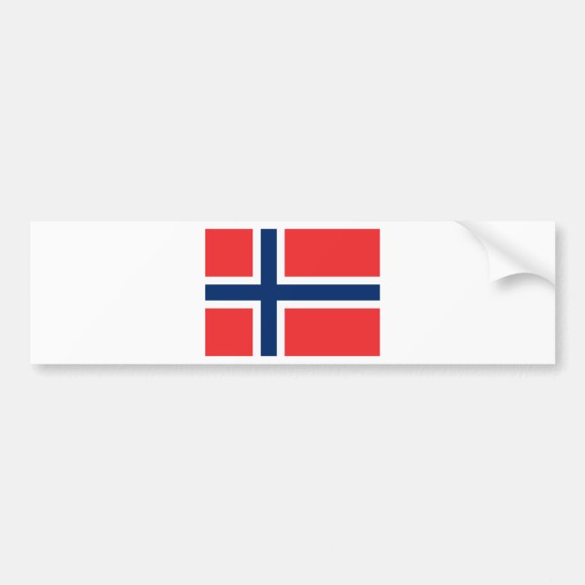 Autocollant De Voiture Drapeau Norvège (Devant)