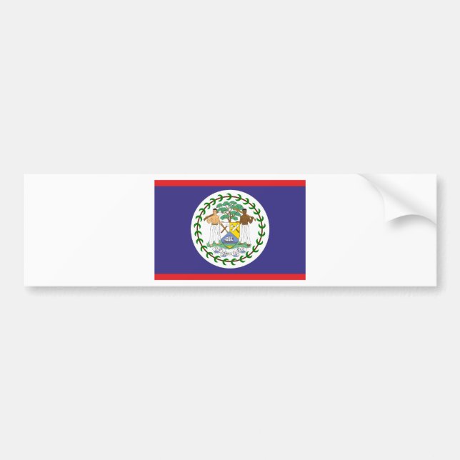 Autocollant De Voiture Drapeau officiel de Belize (Devant)