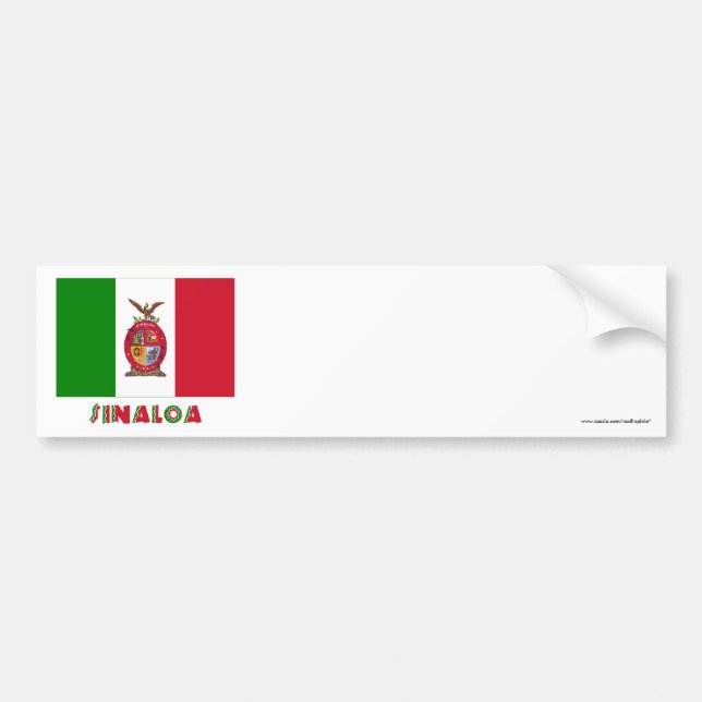Autocollant De Voiture Drapeau officieux de Sinaloa (Devant)